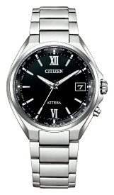 【エントリーで最大全額ポイント還元｜7/18迄】 CITIZEN｜シチズン ATTESA（アテッサ） エコ・ドライブ電波時計［ソーラー電波時計］ ダイレクトフライト ブラック/ローマ数字+バー CB1120-50G