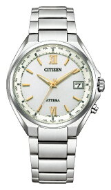 【エントリーで最大全額ポイント還元｜7/18迄】 CITIZEN｜シチズン ATTESA（アテッサ） エコ・ドライブ電波時計［ソーラー電波時計］ ダイレクトフライト ホワイト/ローマ数字+バー CB1120-50C
