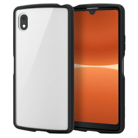 ELECOM｜エレコム Xperia Ace III（SO-53C/SOG08）/ハイブリッドケース/TOUGH SLIM LITE/フレームカラー/背面クリア ブラック PM-X223TSLFCBK