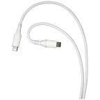 ORIGINAL BASIC｜オリジナルベーシック PD対応 Type-C to Type-Cケーブル 1m シリコーン素材 やわらかい USB-IF認証 抗菌仕様 SIAA認証 ホワイト OS-UCS1CC100WH [USB Power Delivery対応]