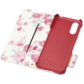 ELECOM｜エレコム シンプルスマホ6/レザーケース/手帳型/UltraSlim/Flowers/薄型/磁石付き ディープピンク PM-S224PLFUJPND
