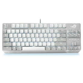 ASUS｜エイスース ゲーミングキーボード ROG Strix Scope NX TKL Moonlight White「X806」 ホワイト/グレー ROG/STRIX/SCOPENX/ML/NXRD/JP [有線 /日本語配列 /メカニカル]