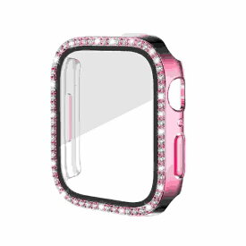 アイキューラボ｜iQ Labo Apple Watch 45mm用 液晶ガラス付き　PCカバー　 AW-GLPCS45-PK ストーン　ピンク AW-GLPCS45-PK