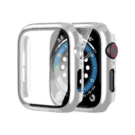 アイキューラボ｜iQ Labo Apple Watch 41mm用 液晶ガラス付き　PCカバー　メタリック　シルバー AW-GLPCM41-SV