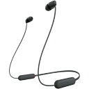 SONY｜ソニー ブルートゥースイヤホン カナル型 ブラック WI-C100 BZ [ネックバンド /カナル型 /Bluetooth対応]
