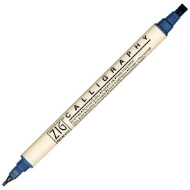 呉竹｜Kuretake ZIGメモリーシステム カリグラフィー 水性マーカー 5.0mm芯＆2.0mm芯 デニム MS-3400-034