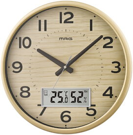 MAG｜マグ デジアナ電波掛時計　ゴーフル ナチュラル W-776 N-Z [電波自動受信機能有]