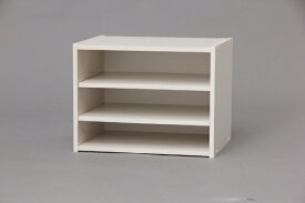 IRIS OHYAMA｜アイリスオーヤマ スタックボックス 棚付きタイプ（オフホワイト/約幅40×奥行28.7×高さ30.5cm）