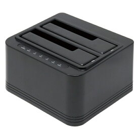 ainex｜アイネックス HDD/SSDスタンド USB-A接続 (Win) ブラック HDE-17 [3.5インチ&2.5インチ対応 /SATA /2台]