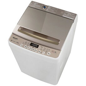 ハイセンス｜Hisense 全自動洗濯機 本体ホワイト　上部シャンパンゴールド HW-DG75C [洗濯7.5kg /簡易乾燥(送風機能) /上開き]