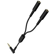 ELECOM｜エレコム オーディオケーブル 2分配 φ3.5mm 4極 ミニプラグ to ミニジャック×2 イヤホンジャッ…