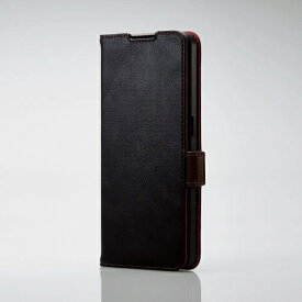 ELECOM｜エレコム OPPO Reno7 A （ OPG04 ） ケース カバー レザー 手帳型 マグネット フラップ ステッチ 耐衝撃 衝撃吸収 角エアクッション ストラップホール付 カードポケット TPU ブラック PM-O221PLFYBK