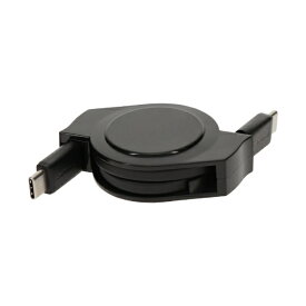 OWLTECH｜オウルテック 巻取りケーブル C to C ブラック OWL-CBR2CC12-BK [USB Power Delivery対応]