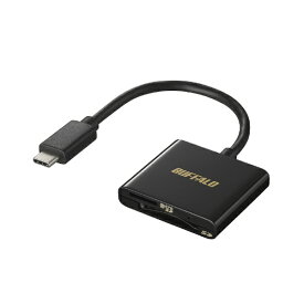 BUFFALO｜バッファロー BSCR110U3CBK USB3.2Gen1Type-C カードリーダー SD/microSDブラック ブラック