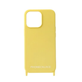 PHONENECKLACE iPhone 13 Pro PHONENECKLACE ハンドチェーン付シリコンケース イエロー PN23267i13PYL