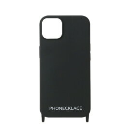 ROA｜ロア iPhone 13 PHONENECKLACE ハンドチェーン付シリコンケース ブラック PN23253i13BK