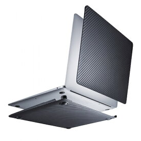サンワサプライ｜SANWA SUPPLY MacBook Air（M1、2020）（Retinaディスプレイ、13インチ、2020）用 シェルカバー カーボン柄 ブラック IN-CMACA1306CB