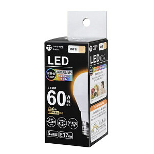 y܂Ƃߔōő10OFFN[|(10/31܂Łjz ORIGINAL BASICbIWix[VbN LEDd LDA6L-G-E17/SK60XOS [E17 /ʓd` /60W /dF /1 /Lz^Cv]