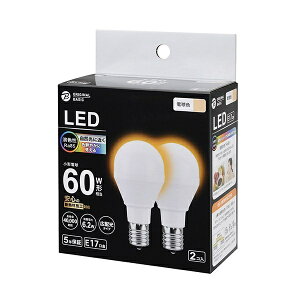 �y�܂Ƃߔ����ōő�10��OFF�N�[�|��(2/28�܂Łj�z ORIGINAL BASIC�b�I���W�i���x�[�V�b�N LED�d�� �d���F LDA6L-G-E17/SK60XOS-2P [E17 /��ʓd���` /60W���� /�d���F /2�� /�L�z���^�C�v]