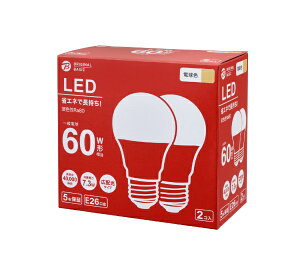 y܂Ƃߔōő10OFFN[|(10/31܂Łjz ORIGINAL BASICbIWix[VbN LEDd LDA7L-G/K60XOB-2P [E26 /ʓd` /60W /dF /2 /Lz^Cv]