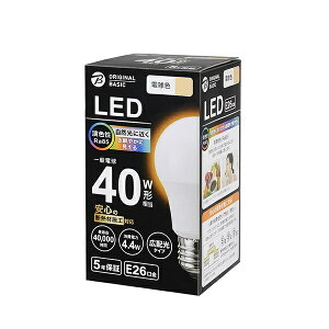 �y�܂Ƃߔ����ōő�10��OFF�N�[�|��(2/28�܂Łj�z ORIGINAL BASIC�b�I���W�i���x�[�V�b�N LED�d�� �d���F LDA4L-G/SK40XOS [E26 /��ʓd���` /40W���� /�d���F /1�� /�L�z���^�C�v]