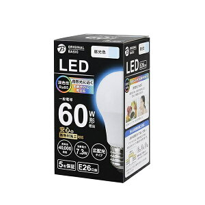 �y�܂Ƃߔ����ōő�10��OFF�N�[�|��(1/31�܂Łj�z ORIGINAL BASIC�b�I���W�i���x�[�V�b�N LED�d�� LDA7D-G/SK60XOS [E26 /��ʓd���` /60W���� /�����F /1�� /�L�z���^�C�v]