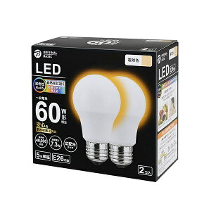 �y�܂Ƃߔ����ōő�10��OFF�N�[�|��(2/28�܂Łj�z ORIGINAL BASIC�b�I���W�i���x�[�V�b�N LED�d�� �d���F LDA7L-G/SK60XOS-2P [E26 /��ʓd���` /60W���� /�d���F /2�� /�L�z���^�C�v]