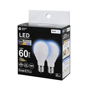 y܂Ƃߔōő10OFFN[|(11/30܂Łjz ORIGINAL BASICbIWix[VbN LEDd LDA6D-G-E17/SK60XOS-2P [E17 /ʓd` /60W /F /2 /Lz^Cv]