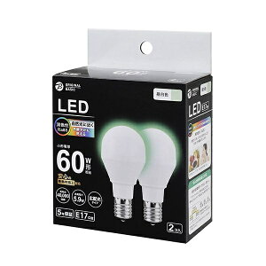 y܂Ƃߔōő10OFFN[|(12/31܂Łjz ORIGINAL BASICbIWix[VbN LEDd LDA6N-G-E17/SK60XOS-2P [E17 /ʓd` /60W /F /2 /Lz^Cv]