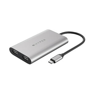 HYPERbnCp[ fϊA_v^ [USB-C IXX HDMIx2 /USB-CXd /USB Power DeliveryΉ /100W] 4KΉ Xy[XOC HP-HDM1
