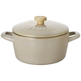 【エントリーで最大全額ポイント還元｜7/18迄】 BRUNO｜ブルーノ ホーロー両手鍋 20cm グレージュ BHK280-GRG [IH対応]