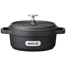 万年｜MANNEN ジョイア ラウンドキャセロール 20cm ガスコンロ・IH（オール熱源対応） ブラック XC-20BK [IH対応]