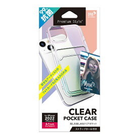 PGA｜ピージーエー iPhone 14 6.1インチ　ポケット付 抗菌ソフトケース　オーロラ Premium Style オーロラ PG-22KCTP02AR