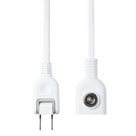 ELECOM｜エレコム 延長コード 電源タップ コンセント 5m 2P 1個口 ほこりシャッター 絶縁キャップ マグネット スイングプラグ 125V 15A 1500W テーブルタップ ホワイト T-X01M-2150WH [5.0m /1個口]