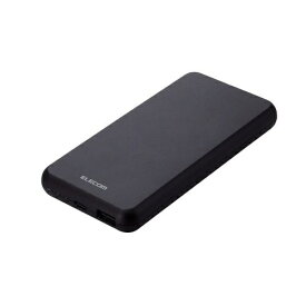 ELECOM｜エレコム モバイルバッテリー（Type-C×1+USB-A×1）10000mAh 付属ケーブル長： 0.1m ブラック DE-C38-10000BK [2ポート]