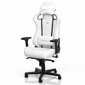 noblechairs｜ノーブルチェアーズ ゲーミングチェア [W670xD565xH1235〜1300mm] EPIC - WHITE EDITION ピュアホワイト NBL-EPC-PU-WED-SGL