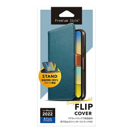 PGA｜ピージーエー iPhone 14 Pro 6.1インチ　フリップカバー ［ブルー］ Premium Style ブルー PG-22QFP01BL