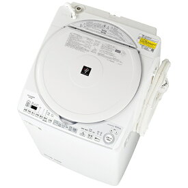 【2022年09月15日発売】 シャープ｜SHARP 縦型乾燥洗濯機 ホワイト系 ES-TX8G-W [洗濯8.0kg /乾燥4.5kg /ヒーター乾燥(排気タイプ) /上開き]