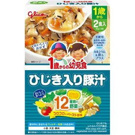 グリコ｜GLICO 1歳からの幼児食 まぐろと根菜の煮物 170g（85g×2袋）