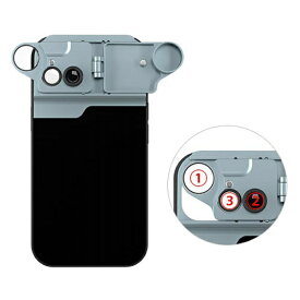 AREA｜エアリア iPhone12専用 スライド型マルチレンズ グレー MS-iP12MLENS