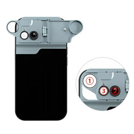AREA｜エアリア iPhone13専用 スライド型マルチレンズ グレー MS-iP13MLENS