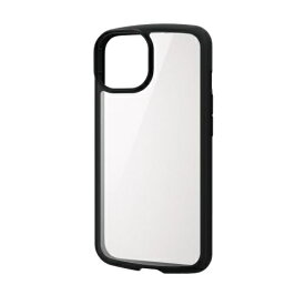 ELECOM｜エレコム iPhone 14 6.1インチ ハイブリッドケース/TOUGH SLIM LITE/フレームカラー/背面クリア/ブラック PM-A22ATSLFCBK