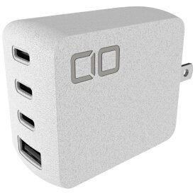 CIO｜シーアイオー NovaPort QUAD 65W GaN急速充電器 USB-C×3、USB-A×1ポート ホワイト CIO-G65W3C1A-N-WH [4ポート /Quick Charge対応 /GaN(窒化ガリウム) 採用]