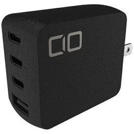 CIO｜シーアイオー NovaPort QUAD 65W GaN急速充電器 USB-C×3、USB-A×1ポート ブラック CIO-G65W3C1A-N-BK [4ポート /Quick Charge対応 /GaN(窒化ガリウム) 採用]
