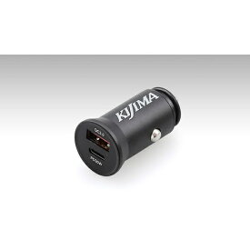 KIJIMA｜キジマ USB変換アダプター 12Vシガーソケットタイプ 2ポート タイプA＆タイプC 304-6222