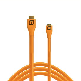 テザーツールズ｜Tether Tools H2D15-ORG 4.6m テザープロ HDMI マイクロ to HDMI 2.0 オレンジ [HDMI⇔MicroHDMI /イーサネット対応]