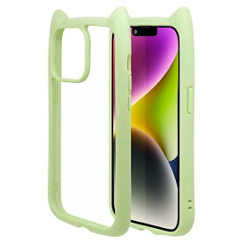 ラスタバナナ｜RastaBanana iPhone 14 / 13 (6.1インチ)猫耳ケース mimi GLASS リラックスグリーン 7060IP261HB