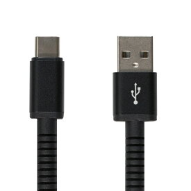 オズマ｜OSMA ［USB-A to Type-C］超ロングブッシュで断線に強いタフケーブル 2m ブラック UD-STCSS200K [USB-A ⇔ USB-C]