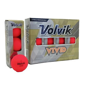 VOLVIK｜ボルビック ゴルフボール Volvik VIVID 《1スリーブ(3球)/レッド》 VOLVIK_VIVID_22 [3球（1スリーブ） /ディスタンス系]【返品交換不可】