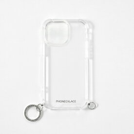 ROA｜ロア iPhone 14 Pro 6.1インチ チェーンショルダーストラップ付きクリアケース シルバー PHONECKLACE PN23871i14PSV